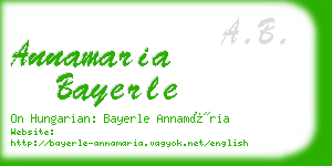 annamaria bayerle business card